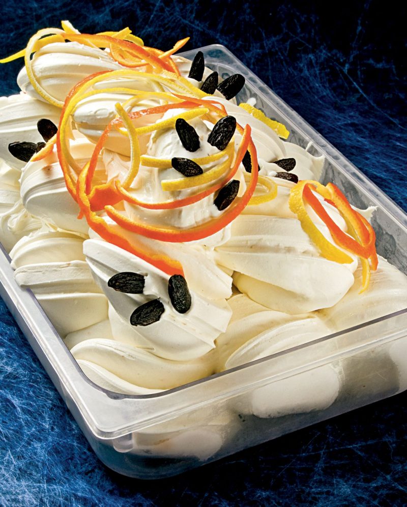Gelato fave di tonka e arancio
