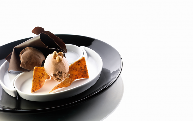 Gelato nocciola e cioccolato senza zucchero