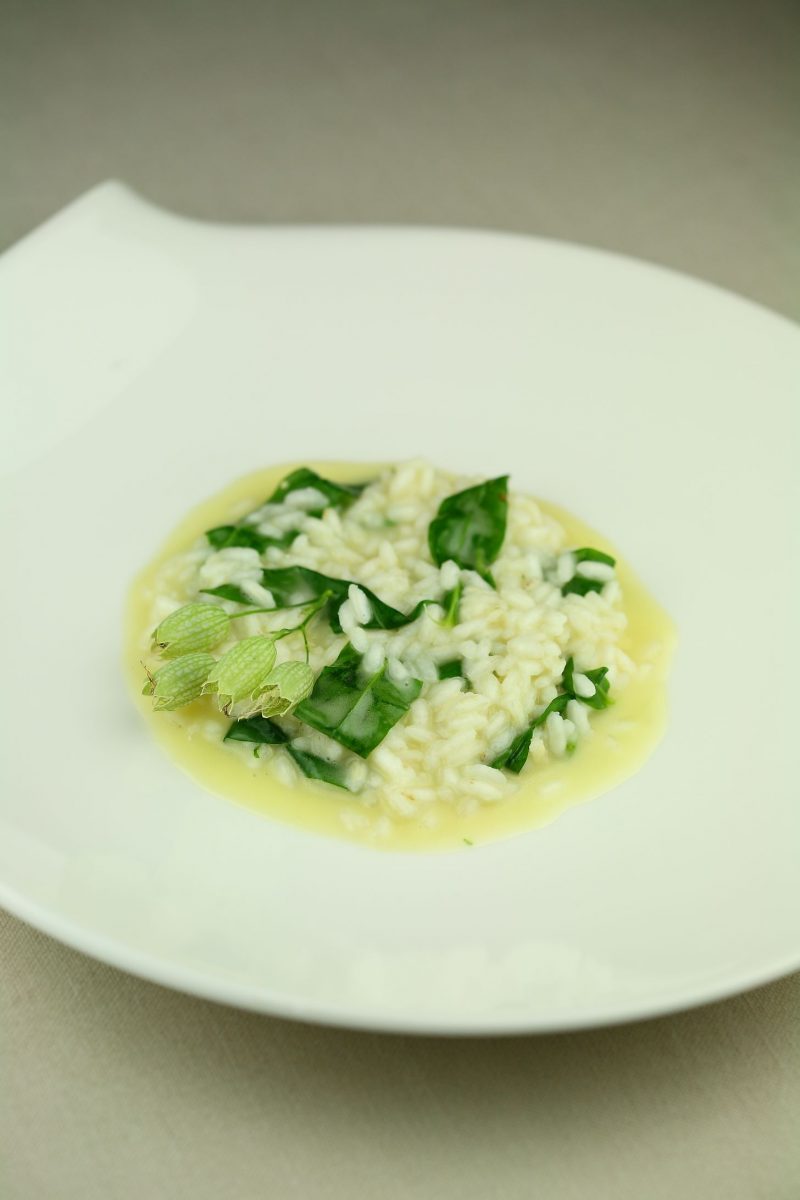 Il risotto brodoso con susei al burro