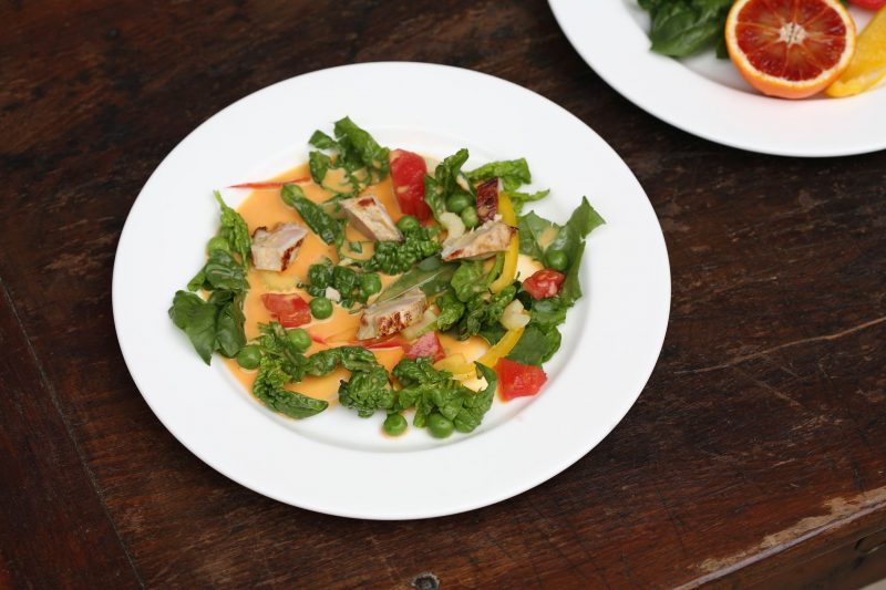 Insalatina di spinacini e coniglio alla Giacomo