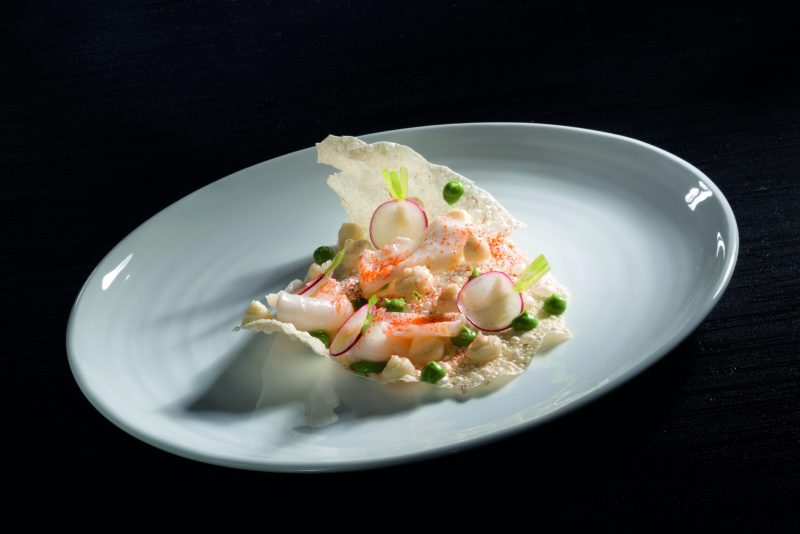 Manioca croccante con Baccalà mantecato, guacamole e paprika affumicata