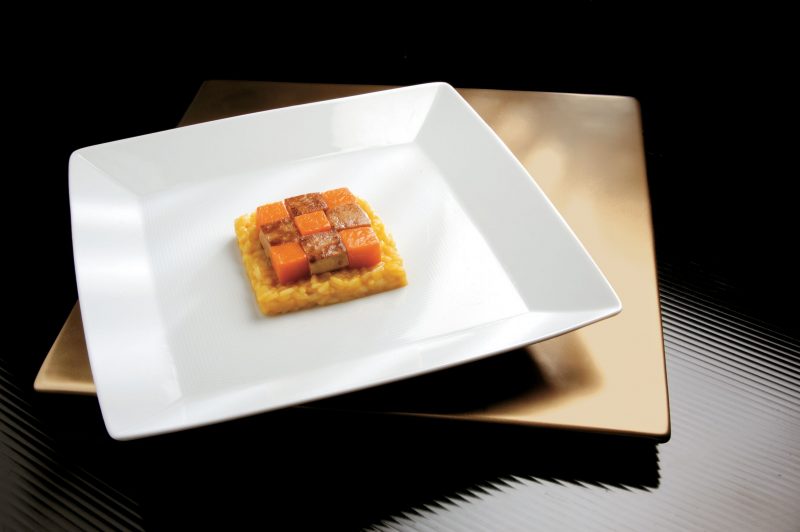 Riso, zucca e fegato d’oca