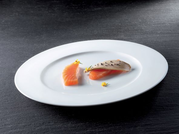 Salmone marinato e foie gras
