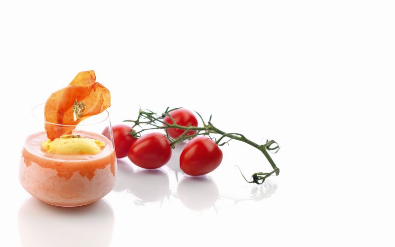 Sorbetto di pomodoro e mango