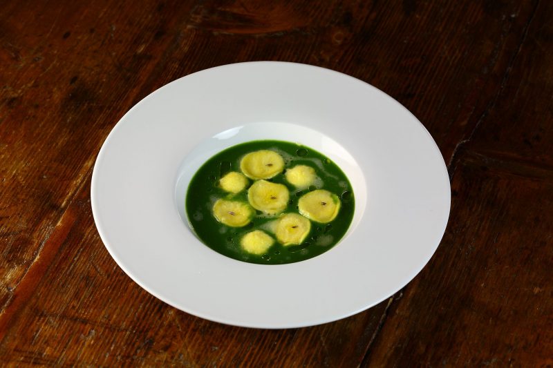 Zuppa di striduli, bottoni di caprino