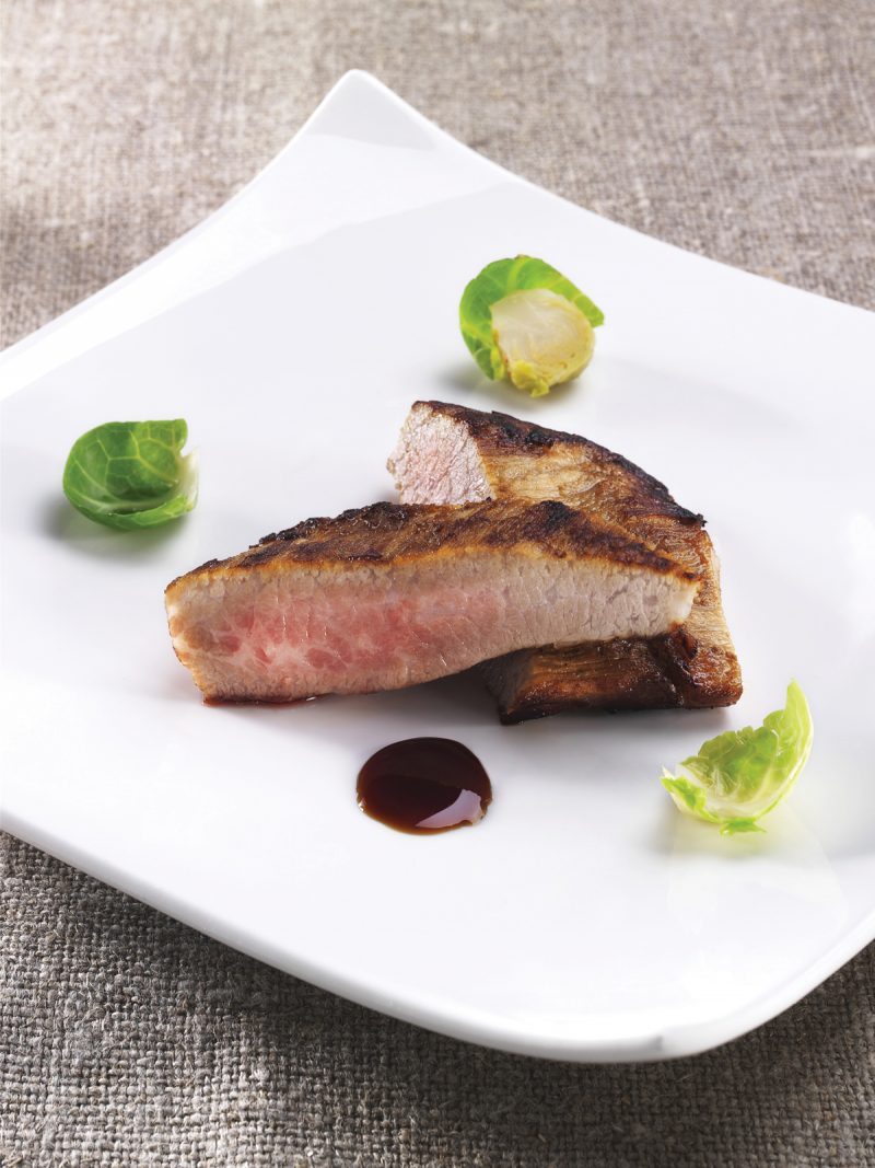 Secreto iberico marinato e cotto a bassa temperatura