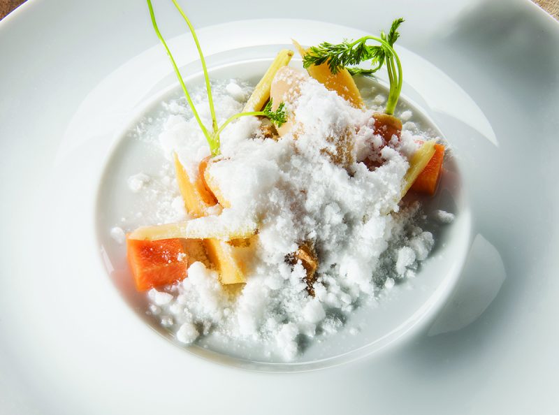 Dessert ai cachi, carote e patate dolci