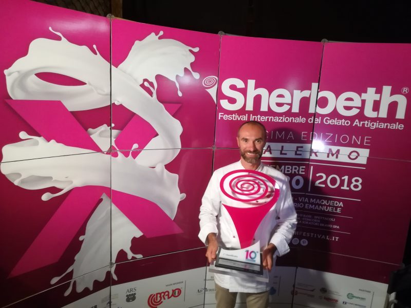 Il gelatiere Fabio Solighetto trionfa al festival Sherbeth