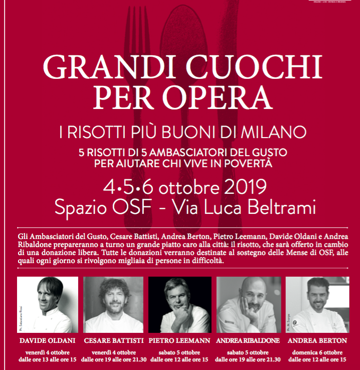 Opera San Francesco presenta “Grandi Cuochi per Opera”