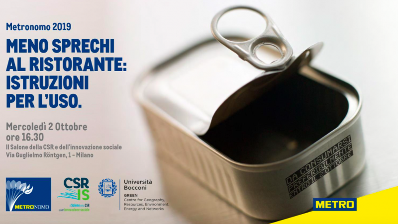 Spreco alimentare fuori casa: Metro fa i conti