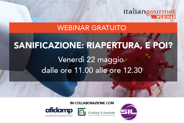 Sanificazione, Riapertura e Poi? Un Webinar per capirci di più