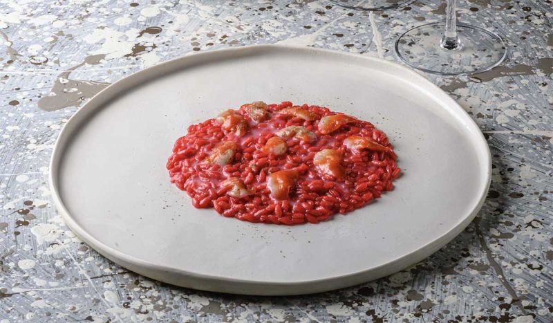 Risotto opuntia, fasolari e capperi