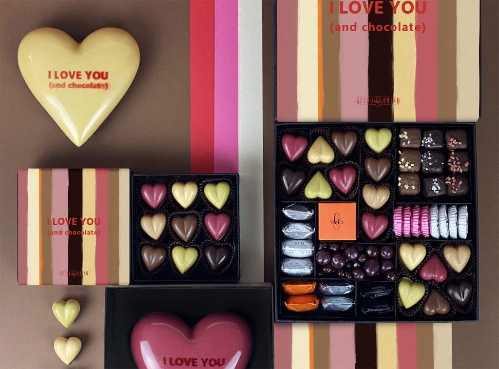 Idea scatola regalo con cioccolatini per festeggiare il vostro San valentino